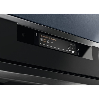 Electrolux Духовий шафа електричний, 70л, А++, пара, дисплей, конвекція, ф-ція пароварки, телескопічні напрямні, чорний матовий