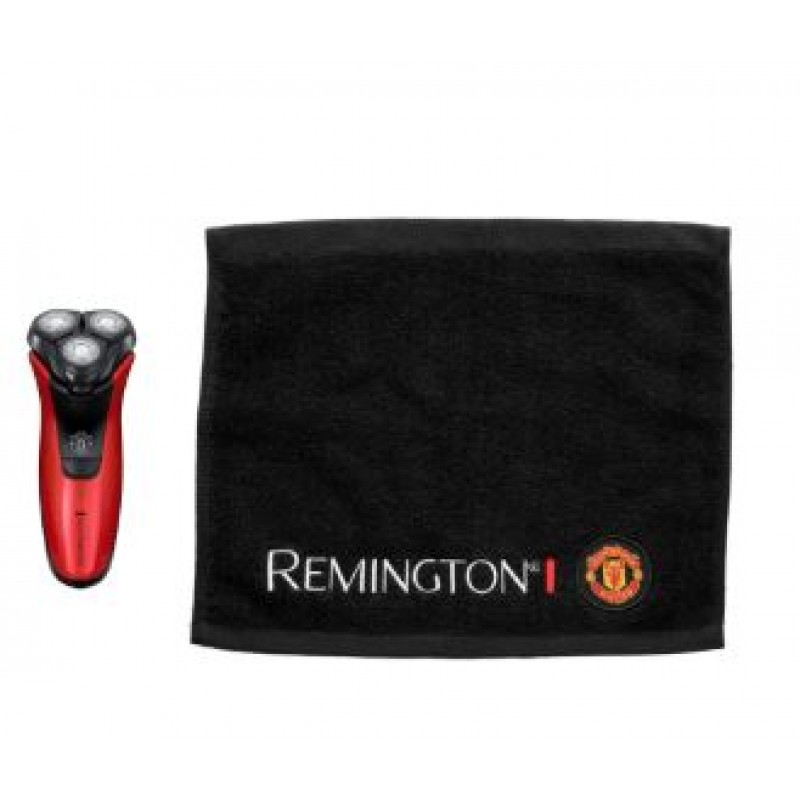 Remington Бритва електр. роторна Man Utd Power Series Aqua, бритв.головок-3, сух.+волог., тример, кейс, чорно-червоний