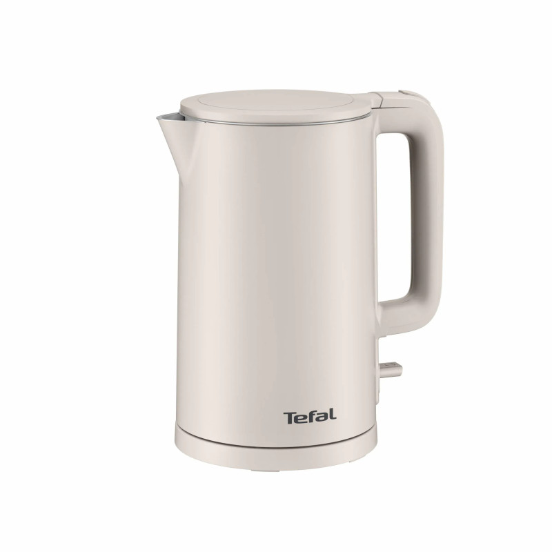 Tefal Електрочайник Thermo Protect, 1.5л, пластик, нержавіюча сталь, бежевий