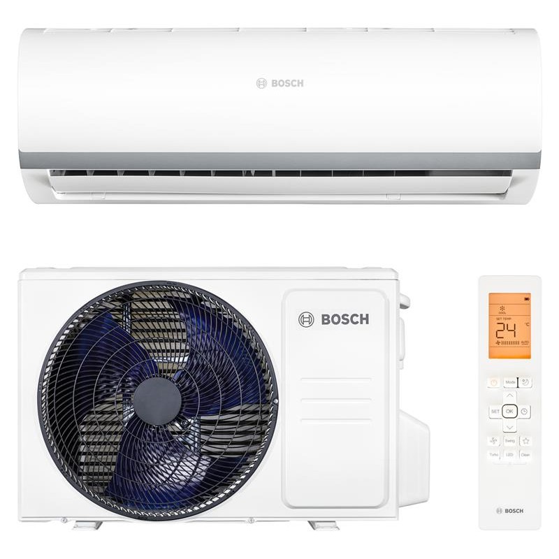 Bosch Кондиціонер Climate 2000 55м2 інвертор 18000BTU 5.3кВт A++/A+ -15°С R32 білий