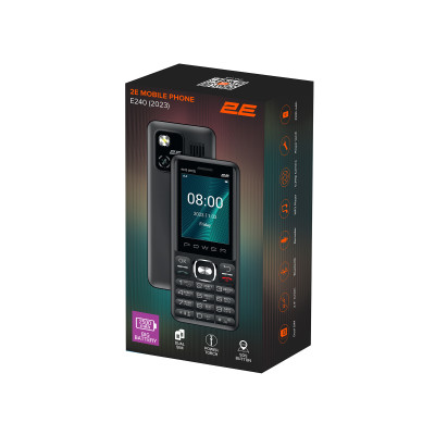 2E Мобільний телефон E240 2023 2.4" 2SIM, 2500mAh, Чорний