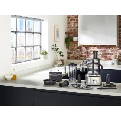 Kenwood Кухонні комбайни MultiPro Express, 1000Вт, чаша-пластик, корпус-пластик, насадок-5, срібний