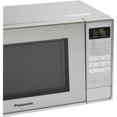 Panasonic Мікрохвильова піч Panasonic, 20л, електр.управл., 800Вт, дисплей, сріблястий Panasonic Мікрохвильова піч Panasonic, 20л, електр.управл., 800Вт, дисплей, сріблястий