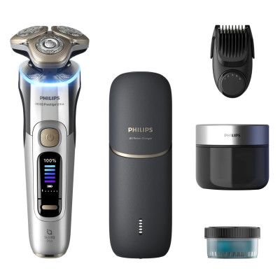Philips Бритва електр. Series i9000 Prestige Ultra, бритв.головок-3, Li-Ion, сух.+волог., індикатор заряду, твердий чохол, хром