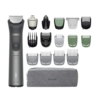 Philips Тример Philips Series 7000, для бороди, голови та тіла, насадок-17, сталь, сірий