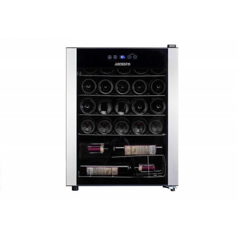 ARDESTO Холодильник для вина, 64.2x48х44, мороз.відд.-66л, зон - 1, бут-24, ST, диспл внутр., чорний