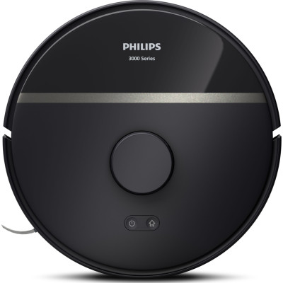 Philips Робот-пилосос Series 3000, h=34см, вологе прибирання, конт пил -0.35л, вода -0.3л, автон. робота до 200хв, НЕРА 11, чорний