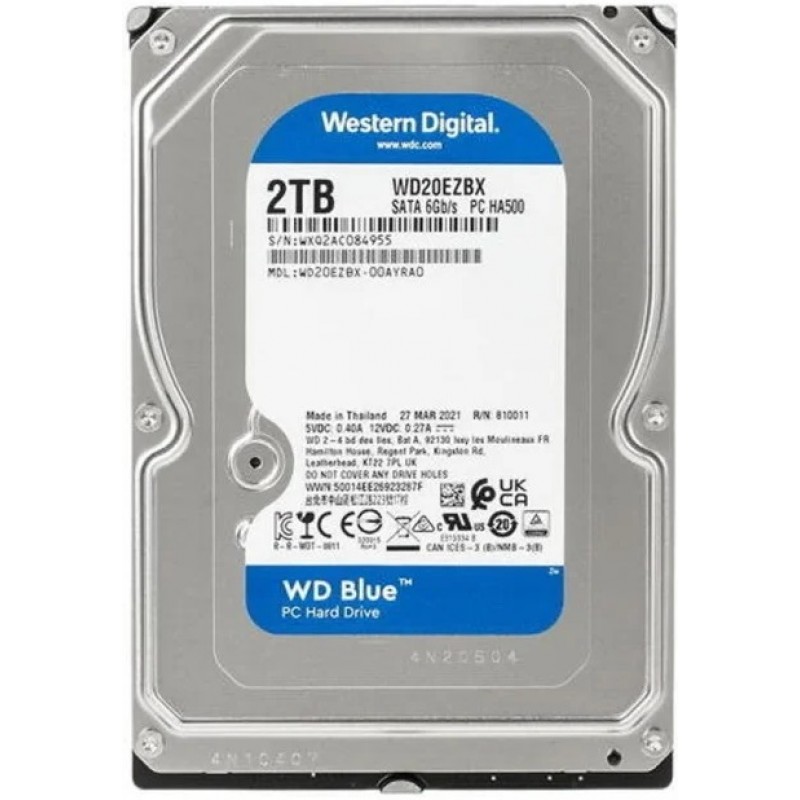 WD Жорсткий диск 2TB 3.5" 7200 256MB SATA Blue