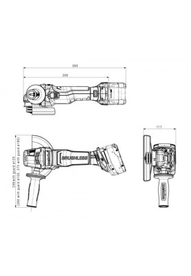 Metabo Шліфмашина кутова акумуляторна WVB 18 LTX BL 15-125 Quick