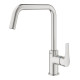 Grohe Змішувач для кухні Via, довж.виливу - 228мм, поворотний, 1важіль, супер сталь