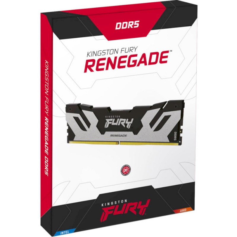 Kingston Пам'ять ПК  DDR5 16GB 8000 FURY Renegade XMP Срібний