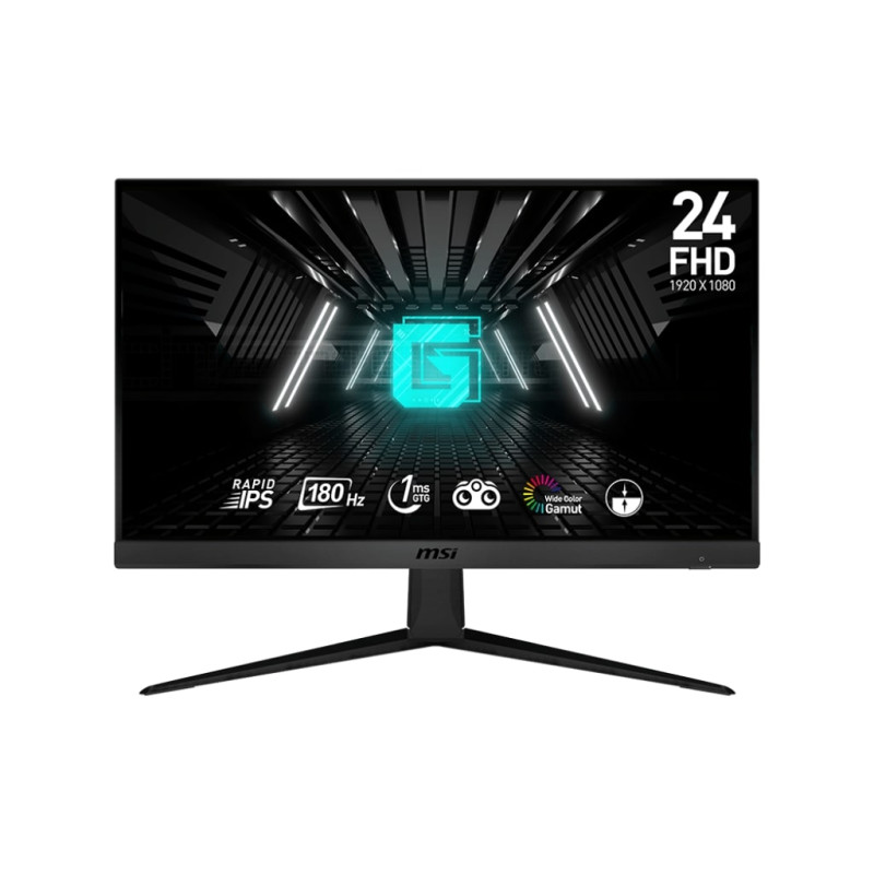MSI Монітор 24" G2412F 2xHDMI, DP, IPS, 180Hz, 1ms, sRGB 107%, AdaptiveSync