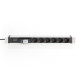Digitus Блок розеток 1U, 6xSchuko, 16A, 250V, автомат, вилка Schuko