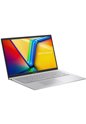 ASUS Ноутбук Vivobook 17 X1704ZA-AU144 17.3" FHD IPS, Intel i3-1215U, 8GB, F512GB, UMA, noOS, Сріблястий
