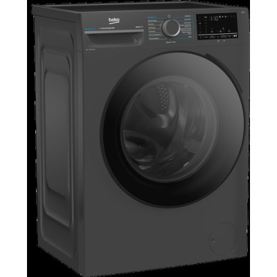 Beko Пральна машина  фронтальна, 8кг, 1400, A, 50см, дисплей, пар, інвертор, темно-сірий
