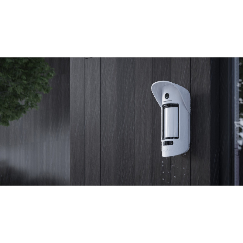 Ajax Датчик руху вуличний з можливістю встановлення на висоті MotionCam Outdoor HighMount, PhOD, Jeweler, бездротовий, білий