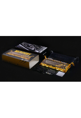GravaStar x Kailh Speedy Клавіатура механічна Mercury K1 Pro 80keys, Mint, BT/WL/USB, жовтий