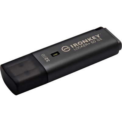 Kingston Накопичувач Kingston 32GB USB 3.2 Type-A Gen1 IronKey Locker+ 50 G2 Kingston Накопичувач Kingston 32GB USB 3.2 Type-A Gen1 IronKey Locker+ 50 G2