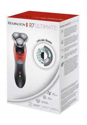 Remington Бритва електр. роторна Ultimate Series R7, бритв.головок-3, Li-Ion, сух.+волог., тример, чорно-червоний