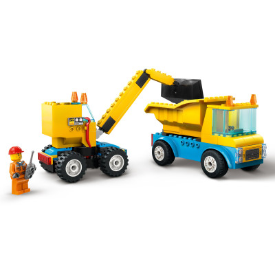 LEGO Конструктор City Будівельна вантажівка й кулястий кран-таран