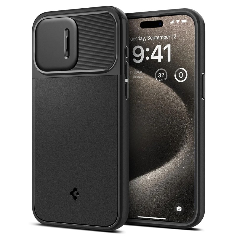 Spigen Чохол для Apple iPhone 15 Pro Max Optik Armor MagFit, Black