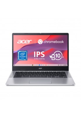 Acer Ноутбук Chromebook CB314-3HT 14" FHD IPS Touch, Intel C N4500, 8GB, F128GB, UMA, ChromeOS, сріблястий