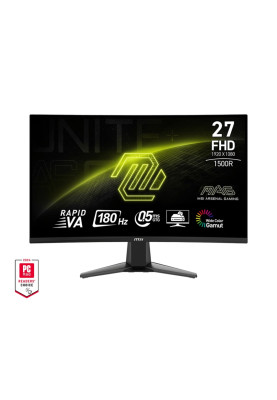 MSI Монітор 27" MAG 27C6F 2xHDMI, DP, Audio, VA, 180Hz, 0.5ms, sRGB 93%, CURVED, AdaptiveSync