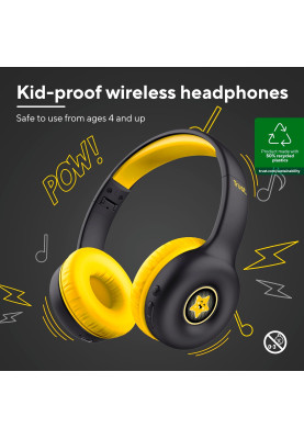 Trust Навушники On-ear Nouna Kids, Wireless, Mic, Чорний