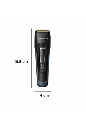 Rowenta Машинка для стрижки Advancer, для бороди, вусів, голови, мережа+акум., роторний мотор, насадок-3, кейс, титан.напил., темно-синій
