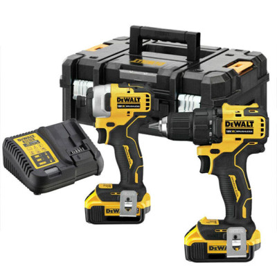 DeWALT Набір із двох акумуляторних інструментів безщіткових дриль-шурупокрут DCD709 шурупокрут ударний DCF809 акб 2х4А·рік ЗП кейс 6.5кг