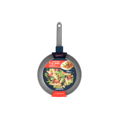ARDESTO Сковорода Gemini Gourmet Vasto 26 см, сірий, алюміній
