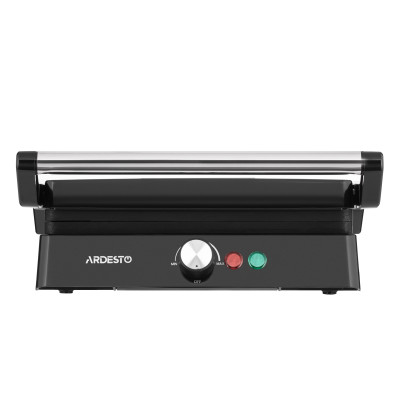 ARDESTO Гриль прижимний GH-1800MB, 1800Вт, розкриття на 180°, чорно-сріблястий