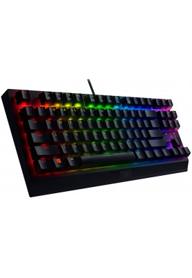 Razer Клавіатура механічна BlackWidow V3 TKL 87key, Green Switch, USB-A, EN/RU, RGB, чорний