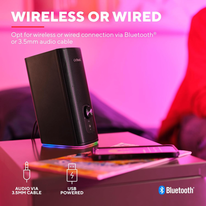 Trust Акустична система Trust GXT 612 Cetic 2.0, BT/USB/AUX, чорний