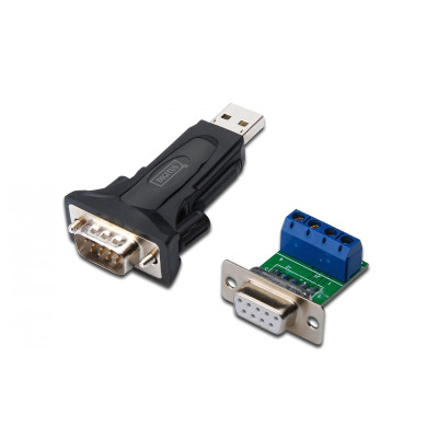 Digitus Адаптер USB 2.0 to RS232, RS485 incl., чорний