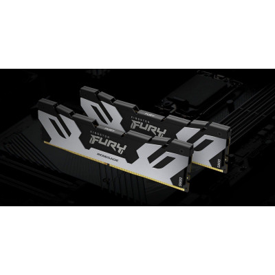 Kingston Пам'ять ПК DDR5 32GB KIT (16GBx2) 7200 FURY Renegade XMP Срібний