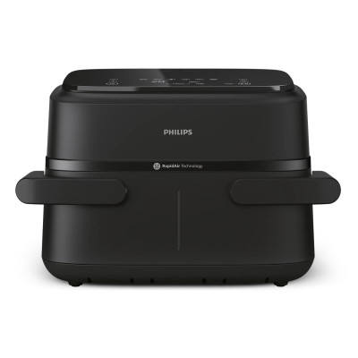 Philips Мультипіч Ovi Flex Dual 2450Вт, чаша-6+3л, сенсорне управл., 2 контейнера, 6 авто. програм, пластик, чорний