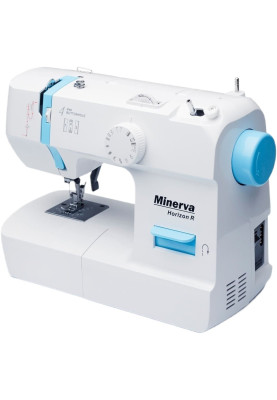 Minerva Швейна машина Horizon R, електромех., 71 Вт, 13 швейних операцій, петля напівавтомат, білий