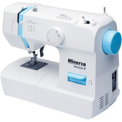 Minerva Швейна машина Horizon R, електромех., 71 Вт, 13 швейних операцій, петля напівавтомат, білий Minerva Швейна машина Horizon R, електромех., 71 Вт, 13 швейних операцій, петля напівавтомат, білий