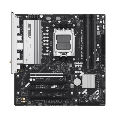 ASUS Материнська плата B850M MAX GAMING WIFI sAM5 B850 4xDDR5 M.2 HDMI DP WiFi BT mATX