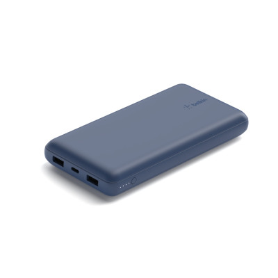 Belkin Акумулятор портативний літій-іонний Power Bank 20000мА·год, 15Вт, 2хUSB-A/USB-C, блакитний Belkin Акумулятор портативний літій-іонний Power Bank 20000мА·год, 15Вт, 2хUSB-A/USB-C, блакитний