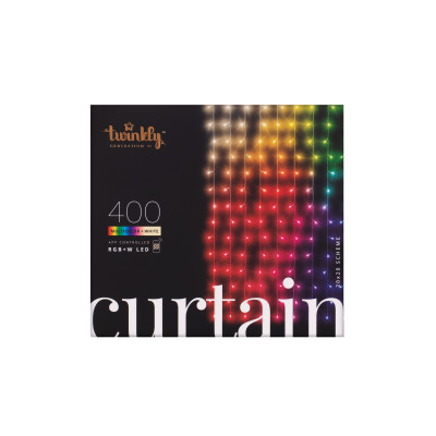 Twinkly Гірлянда Smart LED Twinkly Curtain RGBW 400, Gen II, IP44, 1.45 х 2.1м, кабель прозорий