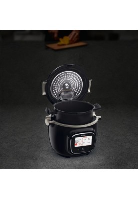 Tefal Мультиварка скороварка Cook4me Touch, 1600Вт, чаша-6л, сенсорне керування, 13 програм, управл. смартф., метал, пластик, чорний