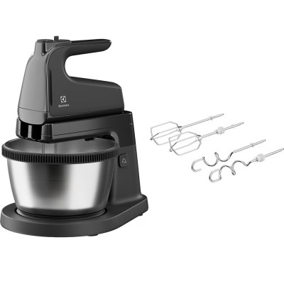 Electrolux Міксер стаціонарний 500Вт, насадки-4, чаша-метал, 3.5л, сірий темний