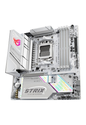 ASUS Материнська плата ROG STRIX B850-G GAMING WIFI sAM5 B850 4xDDR5 M.2 HDMI DP WiFi BT mATX білий