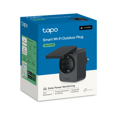 TP-Link Розумна розетка компактна Tapo P410M N300 BT 16A, Зовнішня, IP54