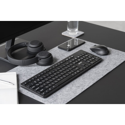 2E Клавіатура мембранна KS260 106key, WL, EN/UK, чорний