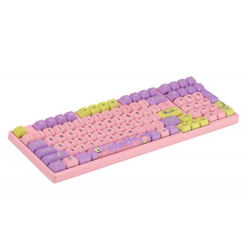 Akko Клавіатура механічна 3098S Patrick 98Key, CS Sponge, USB-A, Hot-swappable, EN/UKR, RGB, Рожевий