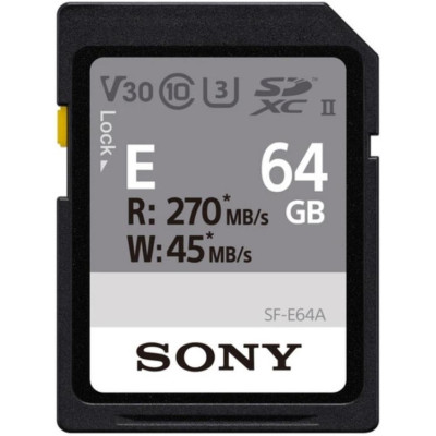 Sony Карта пам'яті SDXC 64GB C10 UHS-II U3 V30 R270/W45MB/s