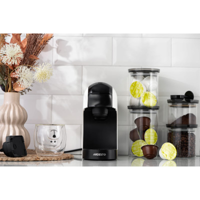 ARDESTO Кофеварка капсульна, 0.8л, капсули Nespresso, Nescafe Dolce Gusto, мелена кофе, сенсорне керування, білий